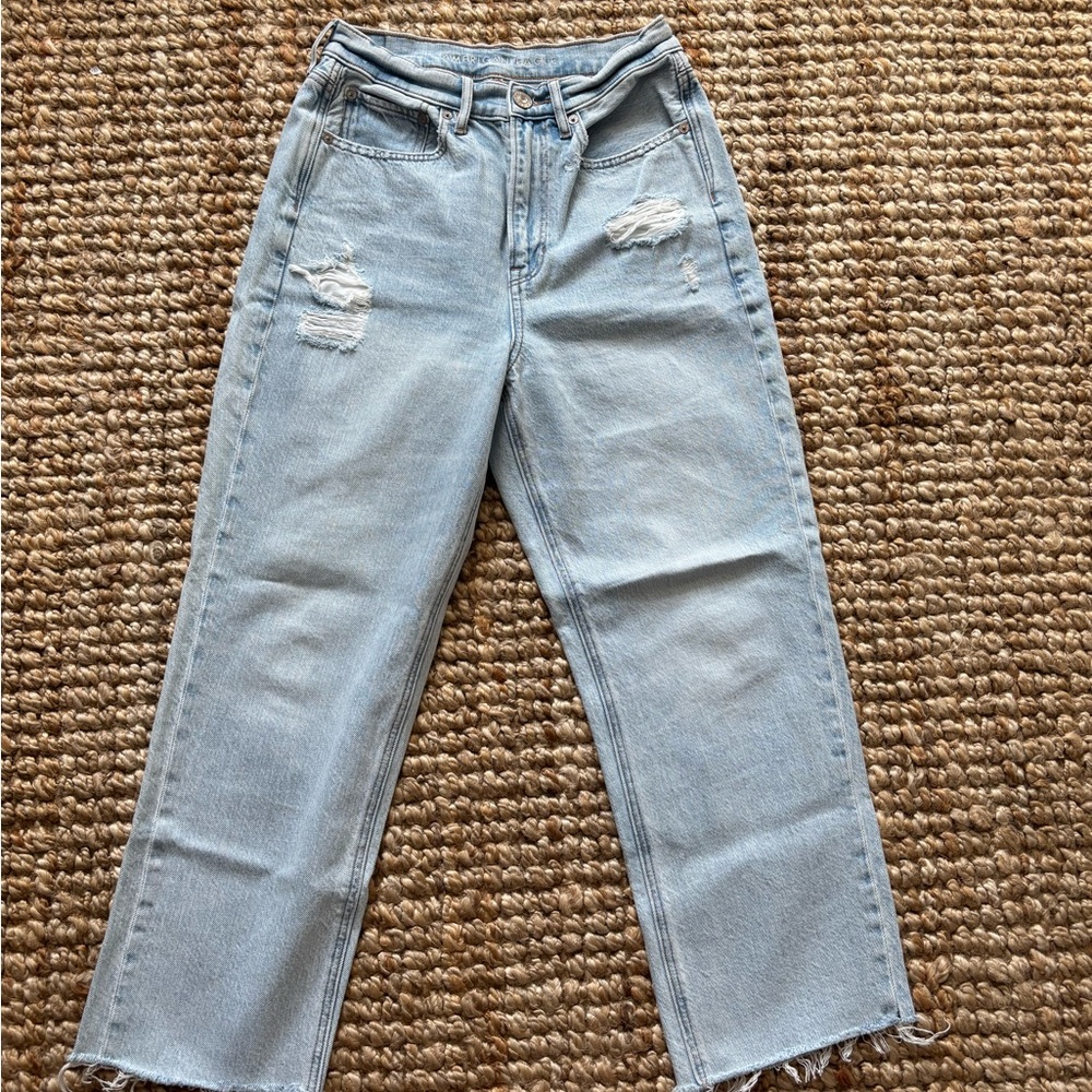 American Eagle Outfitters Light Blue Straight Leg Jeans